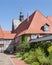 Lueneburg, Germany. Courtyard of women& x27;s Benedictine Lune monastery.