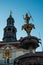 Lueneburg old city hall and fountain and cupid