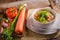 Luffa and carrots Soup , Thai Food