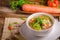Luffa and carrots Soup , Thai Food