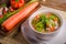 Luffa and carrots Soup , Thai Food