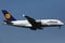 Lufthansa Airbus A380 approaching the airport