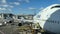 Lufthansa Airplane parked at Frankfurt International Airport. Onboarding passengers at the Gates. FRANKFURT, GERMANY