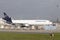 Lufthansa Flight Cargo DC 10 is ready for loading at Frankfurt airport