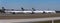 Lufthansa planes park  due to the Corona, Covid 19 shutdownon the northwest runway of Frankfurt Airport, FRA, Germany