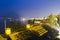 Lugano lake and Lugano city view at the night 