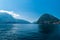 Lugano Lake and mountains. Lake Lugano Lago di Lugano