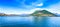 Lugano Lake panoramic landscape. City and mountains. Ticino, Swiss, Europe