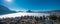 Lugano landscape with atmospheric phenomenon