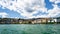 The Lugano waterfront on Lake Lugano, Switzerland in August 2011