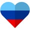 Lugansk People s Republic flat heart flag