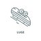 Luge vector line icon, linear concept, outline sign, symbol