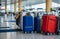 luggage at an airport as an effect of the staff shortage of the ground personnel