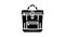 luggage bag woman glyph icon animation