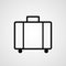 Luggage or baggage icon