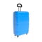 Luggage. Blue travel suitcase with retractable handle and wheels