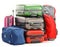 Luggage consisting of large suitcases rucksack and travel bag