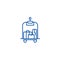 Luggage in hotel line icon concept. Luggage in hotel flat  vector symbol, sign, outline illustration.