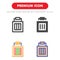 Luggage icon pack isolated on white background. for your web site design, logo, app, UI. Vector graphics illustration and editable