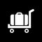Luggage icon simple flat style vector illustration. Baggage symbol
