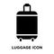 Luggage icon vector isolated on white background, logo concept o