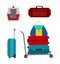 Luggage Icons Collection, Vector Illustration