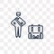 Luggage Inspection vector icon isolated on transparent background, linear Luggage Inspection transparency concept can be used web