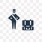 Luggage Inspection vector icon isolated on transparent background, Luggage Inspection transparency concept can be used web and m