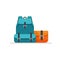 Luggage isolated vector illustration, flat cartoon travel baggage, bag or handbag and backpack ready for trip clipart