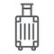 Luggage line icon, travel and tourism, travel bag