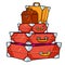 Luggage suitcases travel bag travel package clipart cartoon illustration