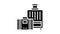 luggage for summer travel vacation glyph icon animation