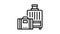 luggage for summer travel vacation line icon animation