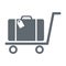 Luggage Trolley flat icon