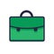 Luggage vector glyph color icon. Vector icon on white background.