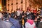 lugo, spain,. december 10, 2022: moroccan people celebrate their world cup victory across spain