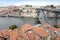 Luis I bridge, Old town of Porto from above, Ribeira quarter,Portugal