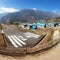 Lukla village and Lukla airport, Khumbu valley, Nepal