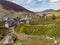 Lukomir remote village in rural Bosnia, aerial drone view