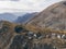Lukomir remote village in rural Bosnia, aerial drone view