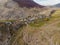 Lukomir remote village in rural Bosnia, aerial drone view