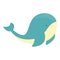 Lullaby dream whale icon cartoon . Star cloud dream