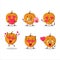 Lulo fruit cartoon character with love cute emoticon