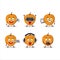 Lulo fruit cartoon character are playing games with various cute emoticons