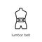 Lumbar belt icon. Trendy modern flat linear vector Lumbar belt i