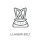 Lumbar belt linear icon. Modern outline Lumbar belt logo concept