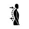 Lumbar lordosis black glyph icon