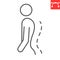 Lumbar lordosis line icon