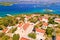 Lumbarda. Korcula island vllage of Lumbarda archipelago aerial view