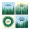 Lumber style poster cards. Nature wild pine forest posters